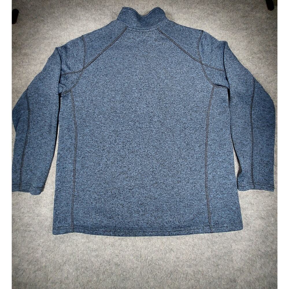 Men's 2XL Radiator Sweater Fleece 1/4 Zip Pullover Blue Heather 2X Mock Neck - Picture 7 of 7